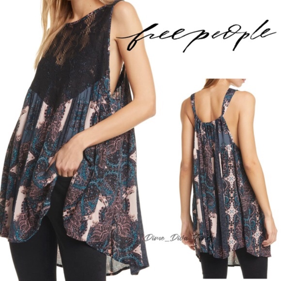 ☀️HP💝Free People Count Me in Trapeze Dress blk - Picture 4 of 5